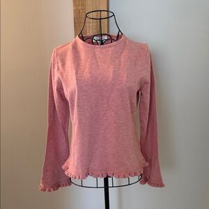 LA VILA MILANO Pink Ruffle Hem Women's Top, XS, NWT